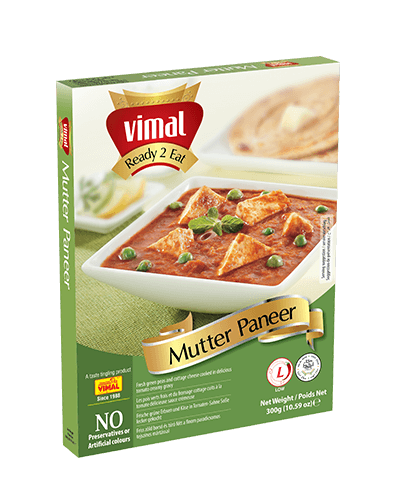 Mutter Paneer - Dal Tadka - Vimal Agro Products Pvt Ltd - Irresistible Taste